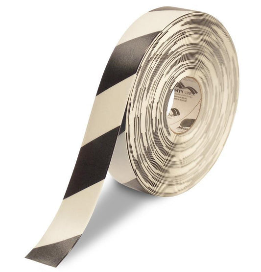 2" White Floor Tape with Black Chevrons - Safety Floor Tape