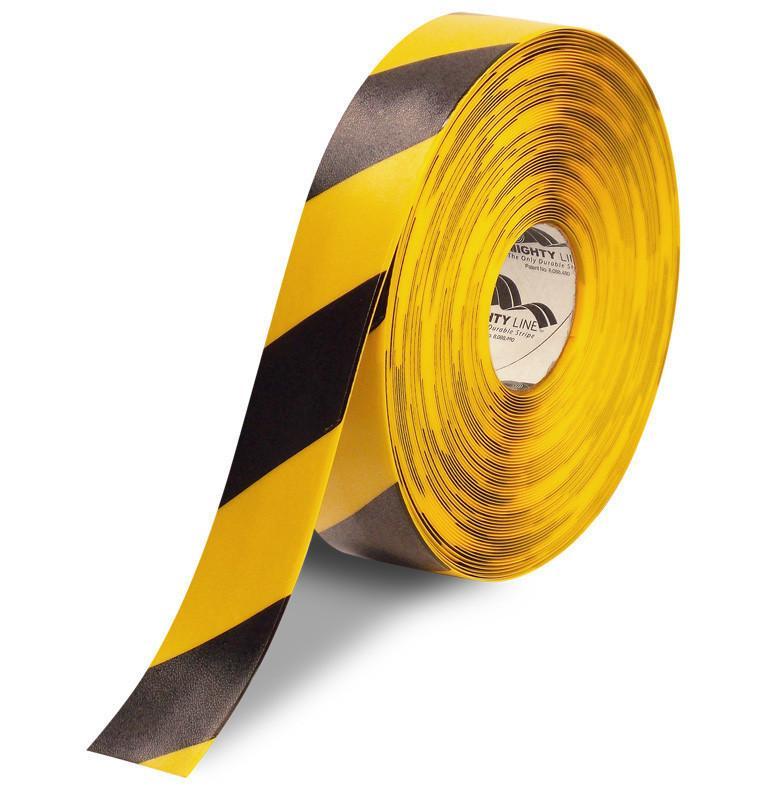 2" Yellow Floor Tape with Black Chevrons - 100' Roll