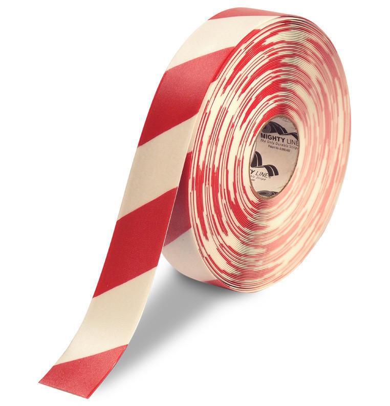 2" White Floor Tape with Red Chevrons- Safety Floor Tape