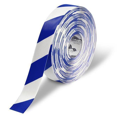 2" White Floor Tape with Blue Chevrons - Safety Floor Tape