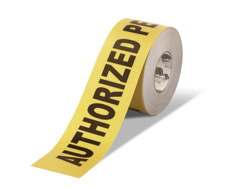 3" Wide Authorized Personnel Only Floor Tape - 100' Roll