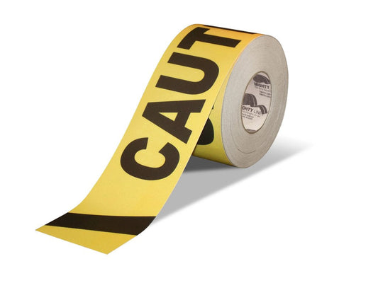 6" Wide Caution Floor Tape - 100' Roll