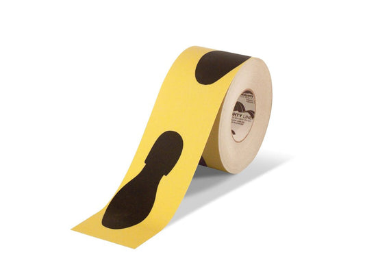 4" Wide Foot Print Floor Tape - 100' Roll