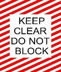 Keep Clear Do Not Block - Red and White