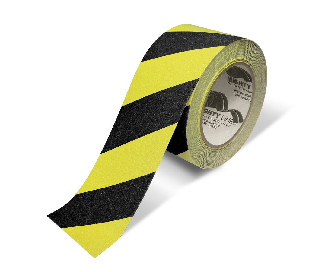 2"" Yellow With Black Chevrons Anti-Slip Floor Tape - 60' Roll