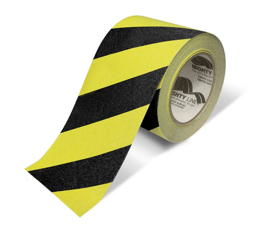 4"" Yellow With Black Chevrons Anti-Slip Floor Tape - 60' Roll