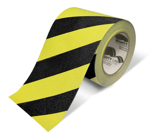 6" Yellow With Black Chevrons Anti-Slip Floor Tape - 60' Roll