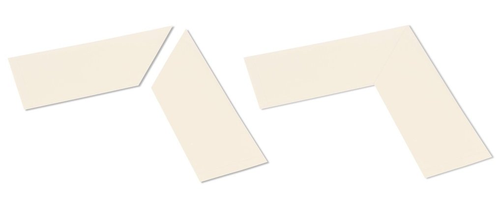 4" Wide Solid WHITE 10" Long Angle - Pack of 25