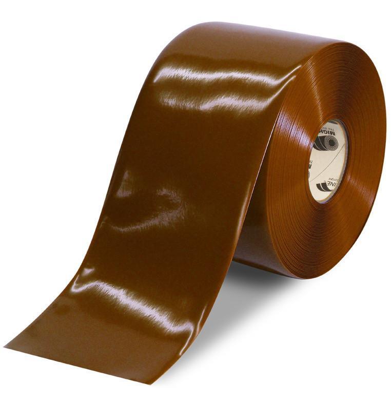 6" BROWN Solid Color Tape - 100' Roll