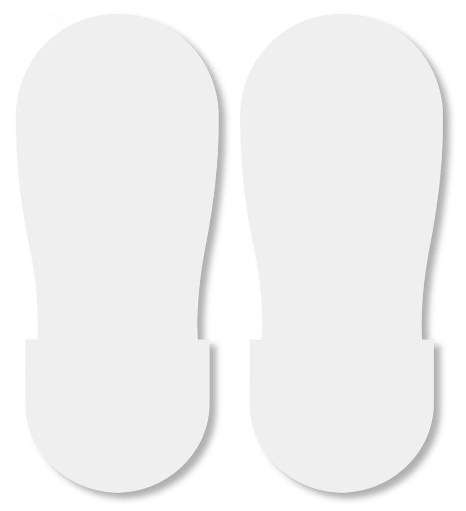 WHITE BIG Footprint - Pack of 50