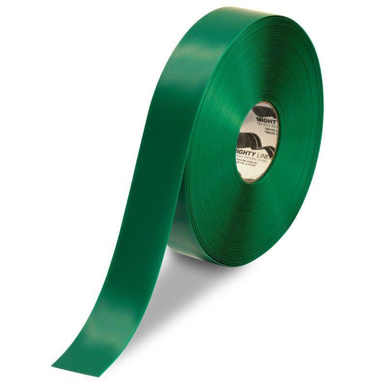 2" GREEN Safety Floor Tape - Mighty Line Floor Tape (Best)