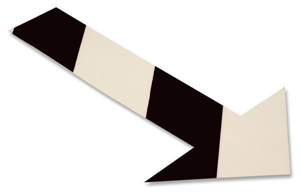 Solid WHITE Arrow With Black Chevrons - Pack of 50